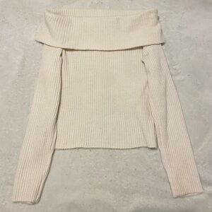 H&M Cream Off-Shoulder Sweater